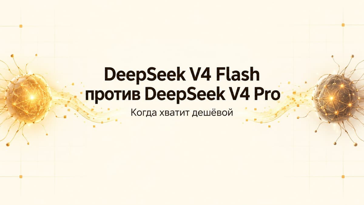 DeepSeek V4 Flash против DeepSeek V4 Pro: когда хватит дешёвой