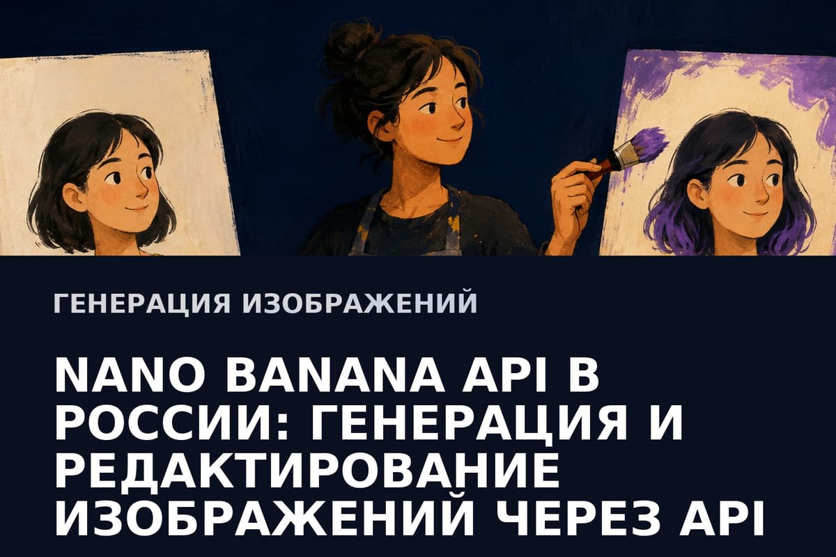 Nano Banana API в России: генерация и редактирование изображений через API