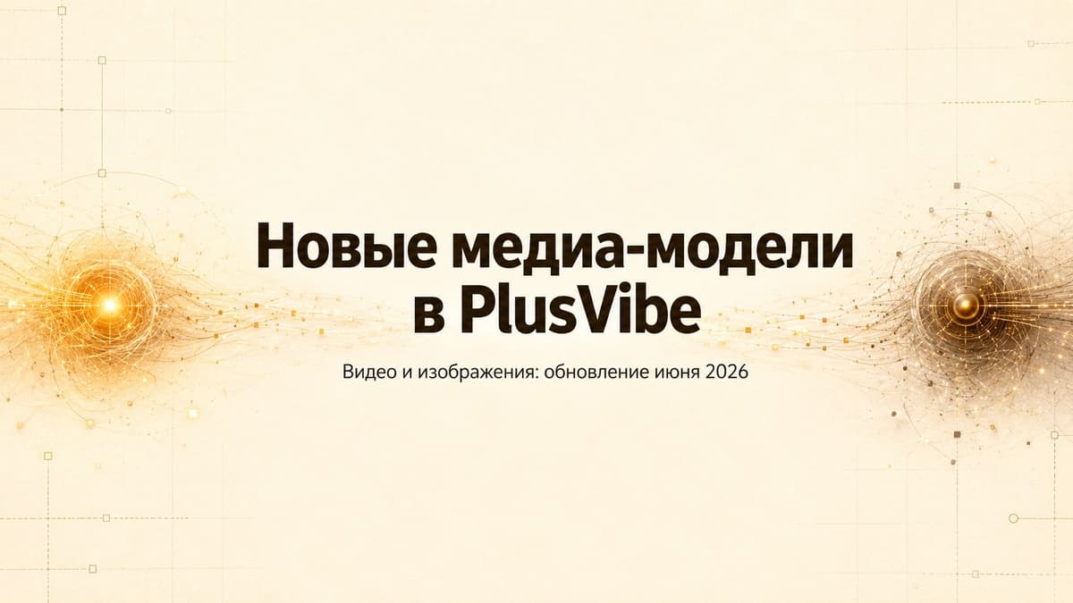 Новые медиа-модели в PlusVibe: Wan 2.5, Kling 2.5 Turbo, Seedream 4.5 и другие