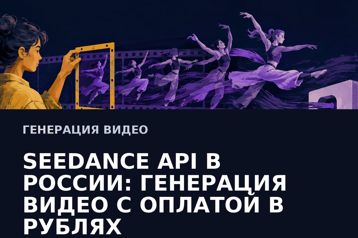 Seedance API в России: генерация видео с оплатой в рублях