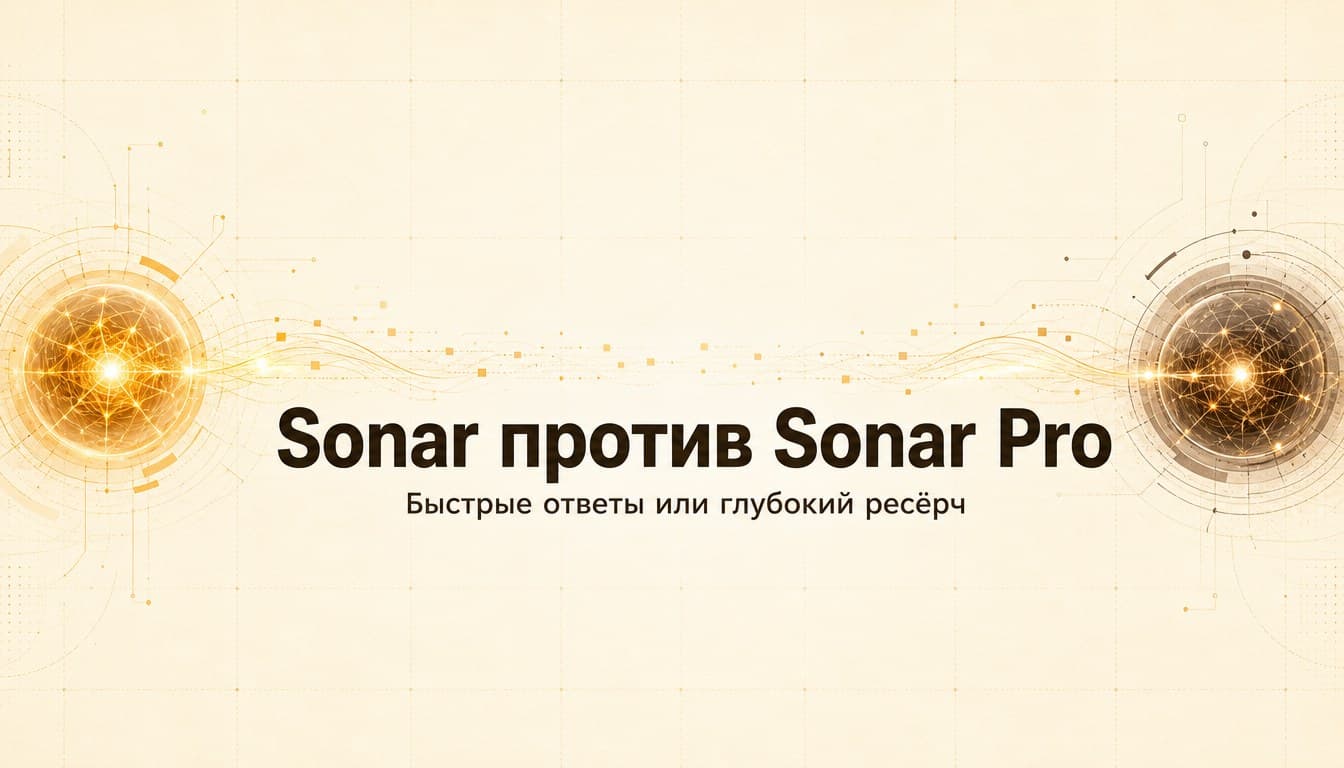 Sonar против Sonar Pro: быстрые ответы с поиском или глубокий ресёрч