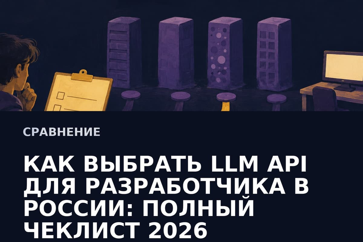 Как выбрать LLM API для разработчика в России: полный чеклист 2026