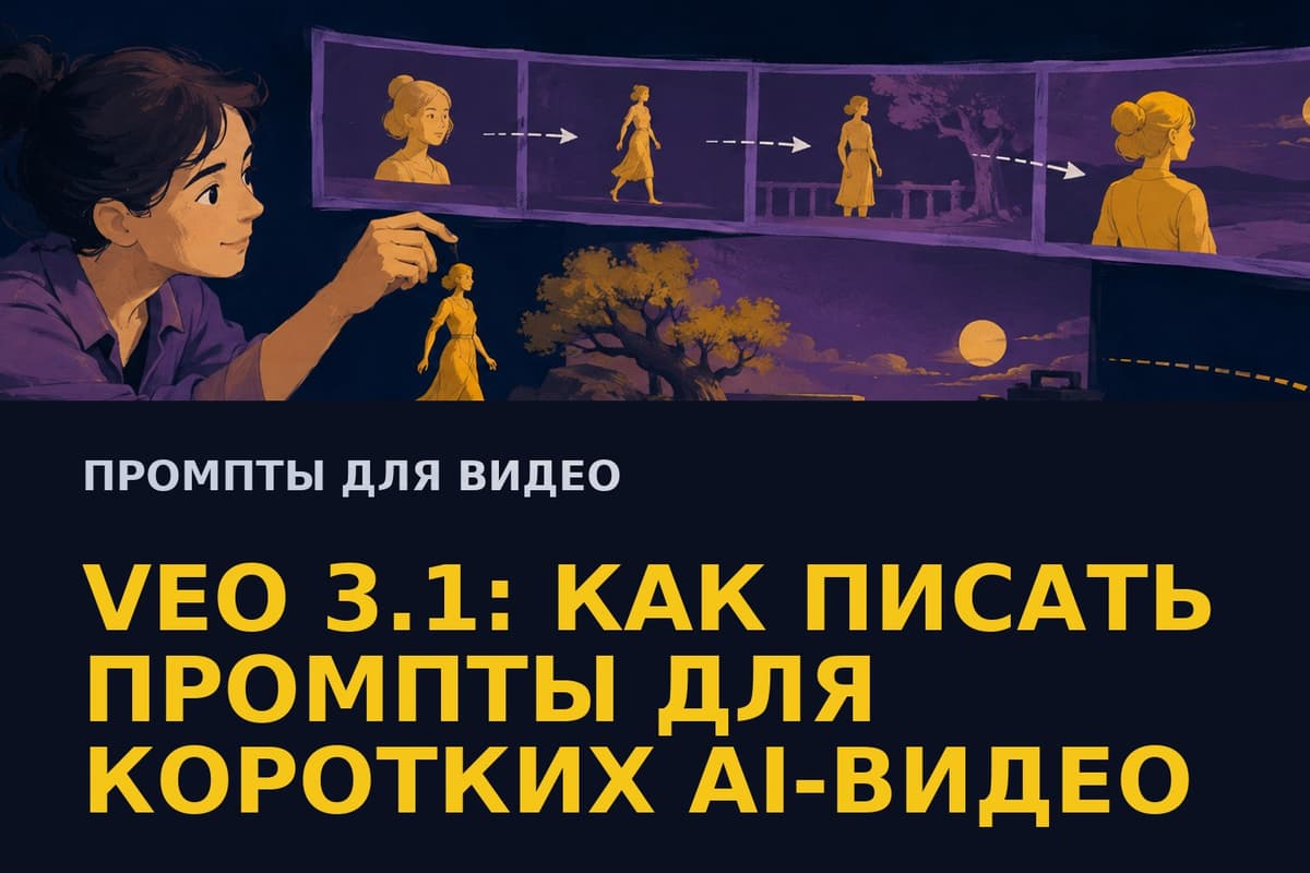 Veo 3.1: как писать промпты для коротких AI-видео